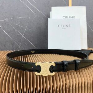Celine gold smooth belt
